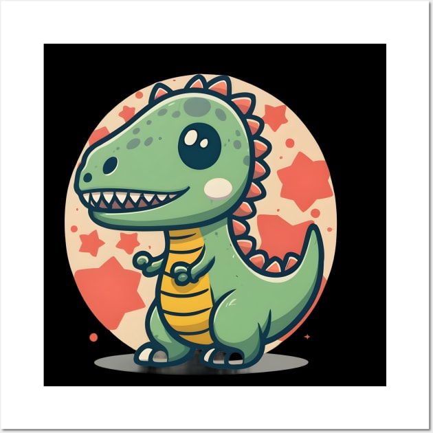 Cute baby trex Wall Art by Spaceboyishere